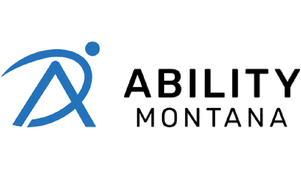 Ability Montana logo: blue abstract swoosh forming an A with the text ABILITY MONTANA next to it