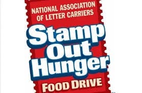 Stamp Out Hunger logo for the National Letter Carriers' food drive event